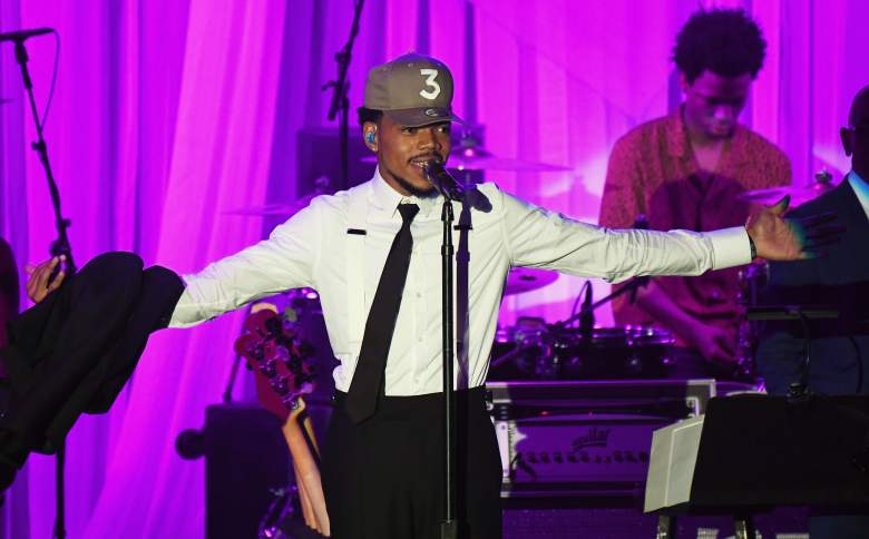 LOS ANGELES, CA - FEBRUARY 11: Chance The Rapper performs onstage at the Pre-GRAMMY Gala and Salute to Industry Icons Honoring Debra Lee at The Beverly Hilton on February 11, 2017 in Los Angeles, California. (Photo by Kevork Djansezian/Getty Images)