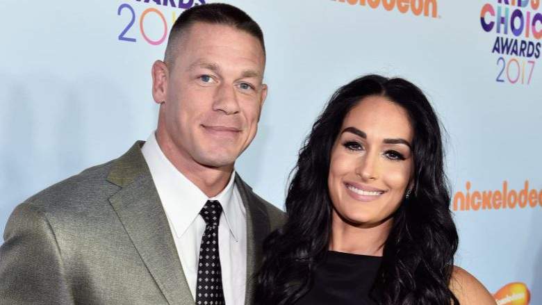 John Cena nikki bella, John Cena nikki bella kids choice awards, John Cena nikki bella kids choice awards red carpet
