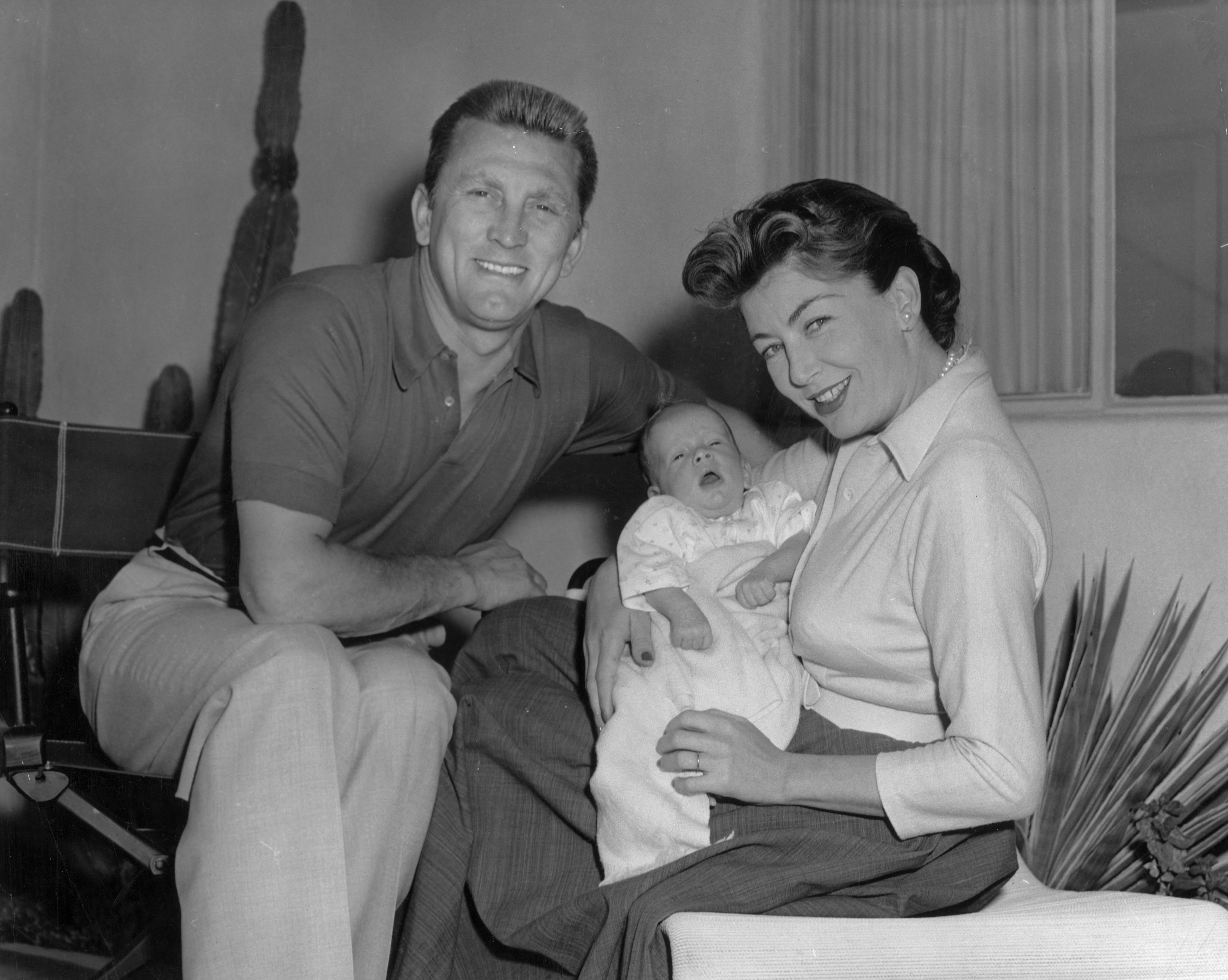 Anne Buydens and Kirk Douglas, Peter Vincent Douglas, Kirk Douglas Son
