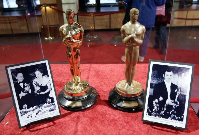 Bette Davis and Clark Gable Oscars On Display