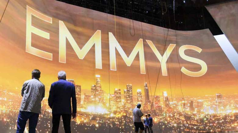 Workers Prepare Set for 2019 Emmy Awards