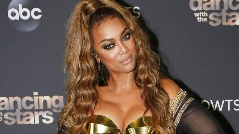 Tyra Banks on the set of Dancing With the Stars season 29