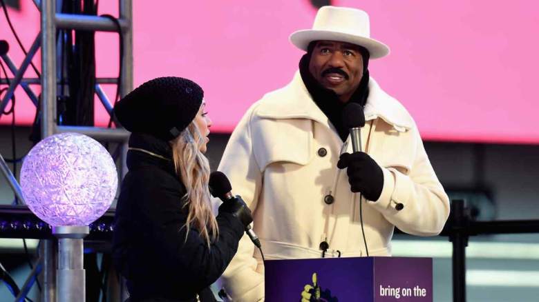Steve Harvey at the Times Square New Year's Eve ball drop