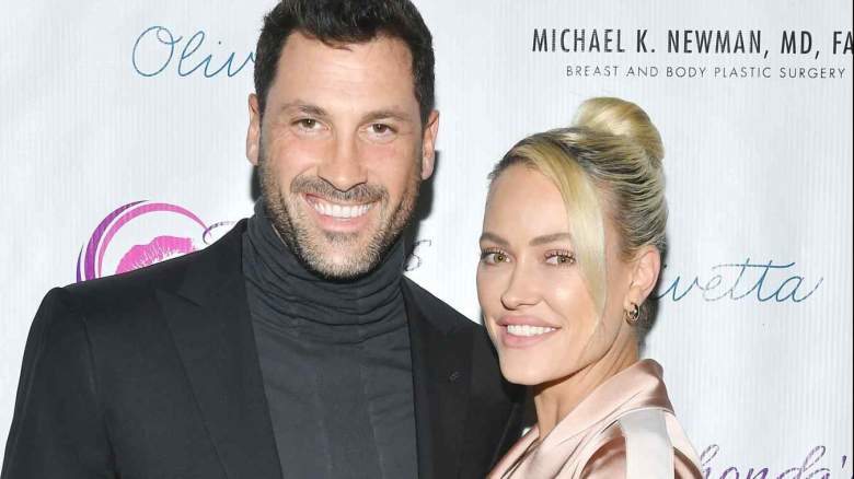 Maks Chmerkovskiy and Peta Murgatroyd attend Kiss The Stars Breast Cancer Awareness Cocktail Hour