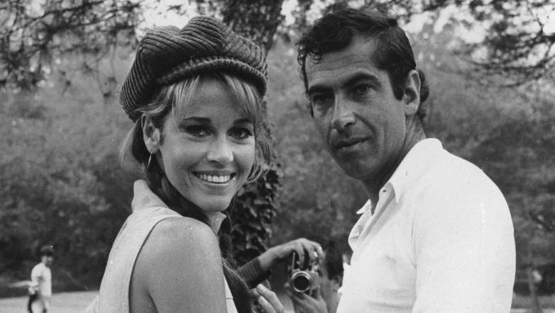 October 1966: American actress Jane Fonda with her husband, the French film director Roger Vadim.