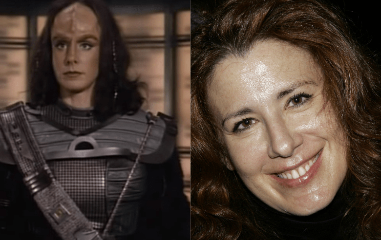 Suzie Plakson as K'Ehleyr in Star Trek The Next Generation and headshot of Suzie Plakson