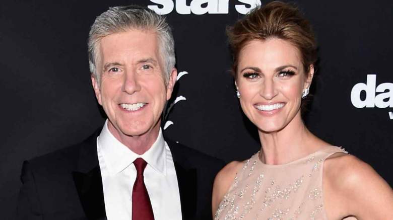 TV hosts Tom Bergeron and Erin Andrews attend ABC's "Dancing With The Stars" Season 23 Finale