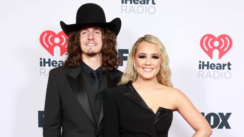Cade Foehner and Gabby Barrett at the 2021 iHeartRadio Music Awards.