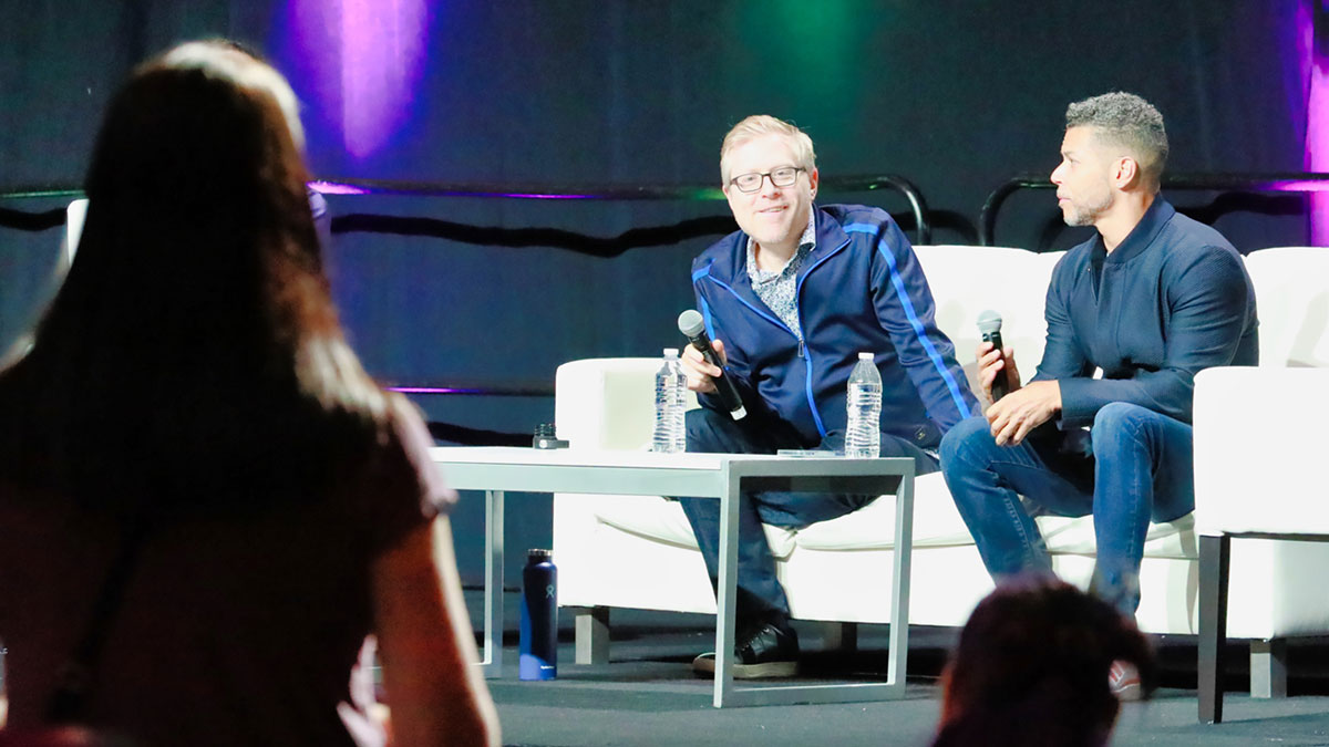 Denise Norris asks Anthony Rapp and Wilson Cruz a tough question.