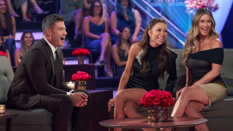Host Jesse Palmer speaks with Bachelorettes Gabby Windey and Rachel Recchia