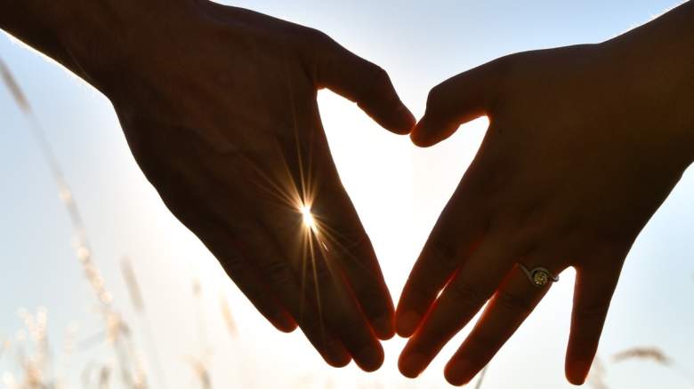 Hands form a heart