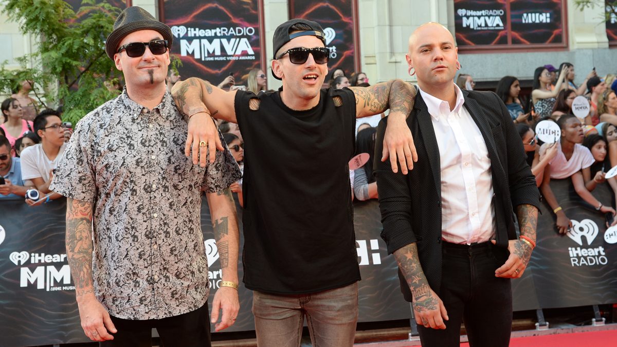 Jacob Haggod with members of Hedley