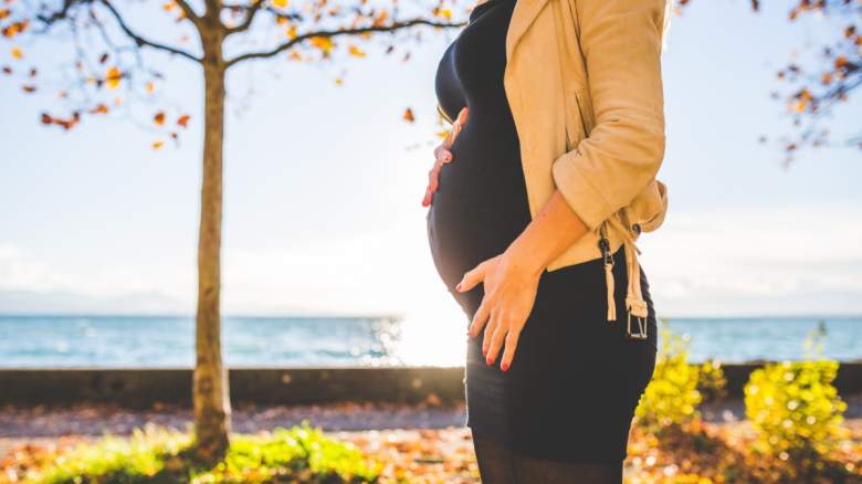 A pregnant woman.