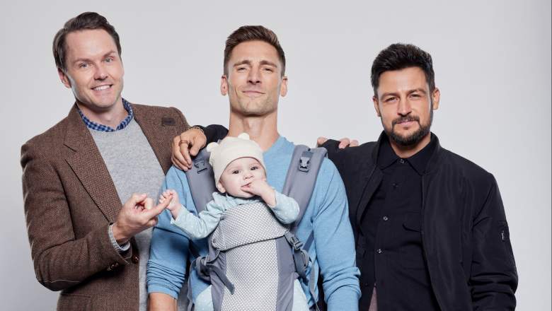 Paul Campbell, Andrew Walker and Tyler Hynes in "Three Wise Men & a Baby"