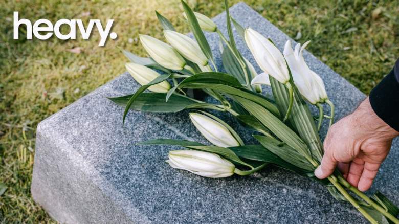 Flowers on grave