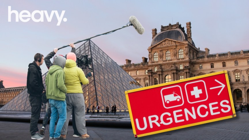 Film crew in France