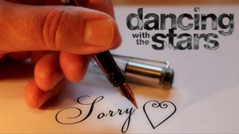 Someone writing "sorry."
