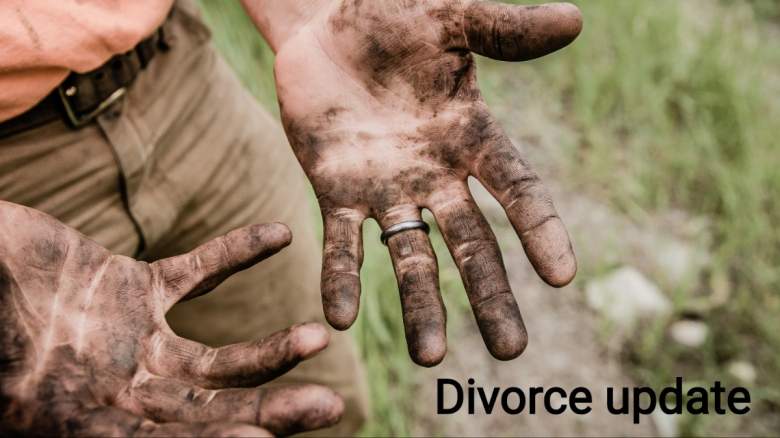 A man's dirty hand.