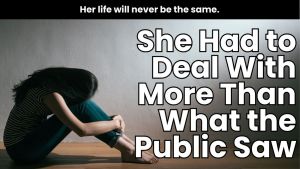A sad woman.