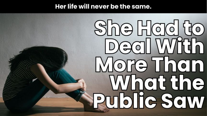 A sad woman.
