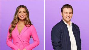 Love Is Blind season 8 couple Taylor and Daniel in their official cast photos.
