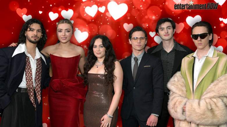 Xolo Maridueña, Peyton List, Mary Mouser, Tanner Buchanan, Gianni DeCenzo, and Jacob Bertrand