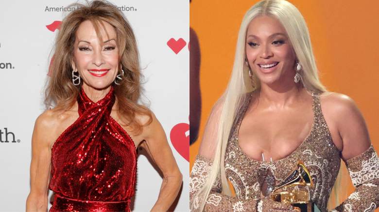 Side by side collage of Susan Lucci and Beyoncé