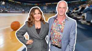 Mariska Hargitay and Christopher Meloni at Knicks Game
