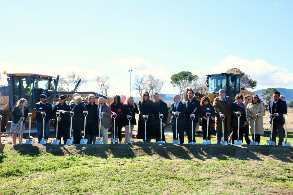 Sibi Blazic, Christian Bale and City Council Members for Together California's Foster Care Center Ground Breaking (2024)