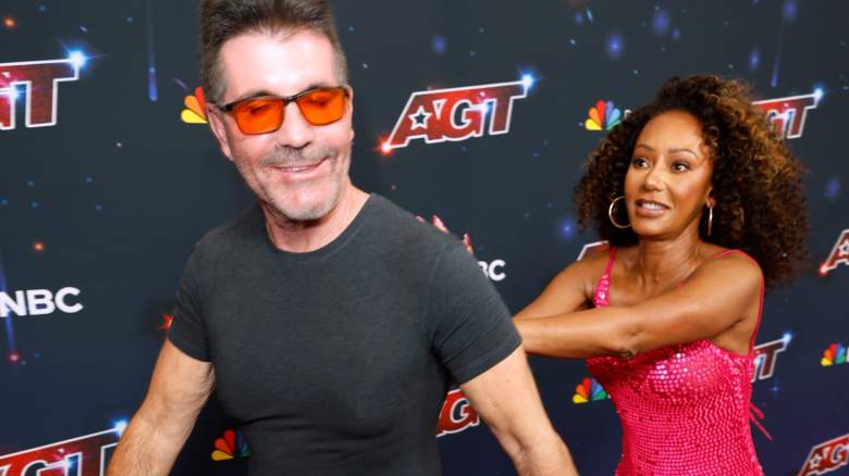 Simon Cowell and Mel B at an AGT event