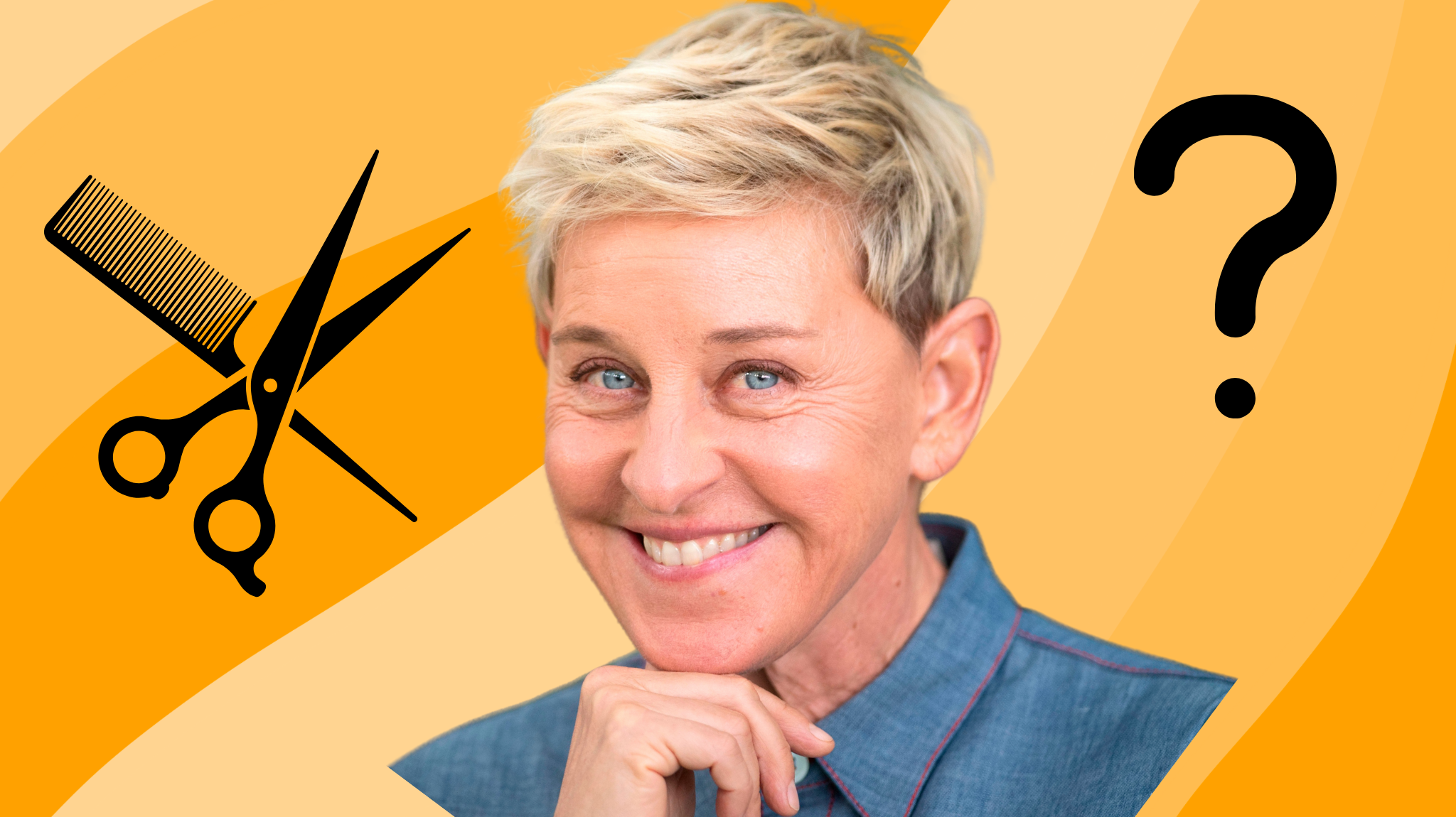 Ellen DeGeneres Hair Transformation Glimpse