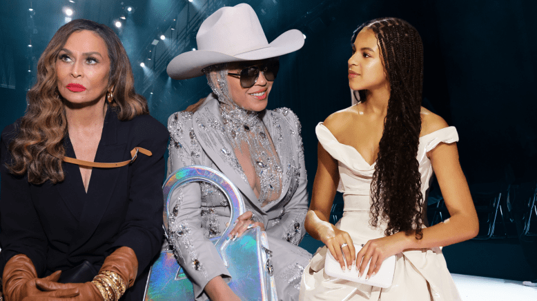 Beyonce With Tina Knowles and Blue Ivy