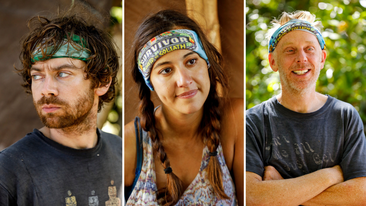 Christian Hubicki, Angelina Keeley and Mike White on "Survivor: David vs. Goliath"