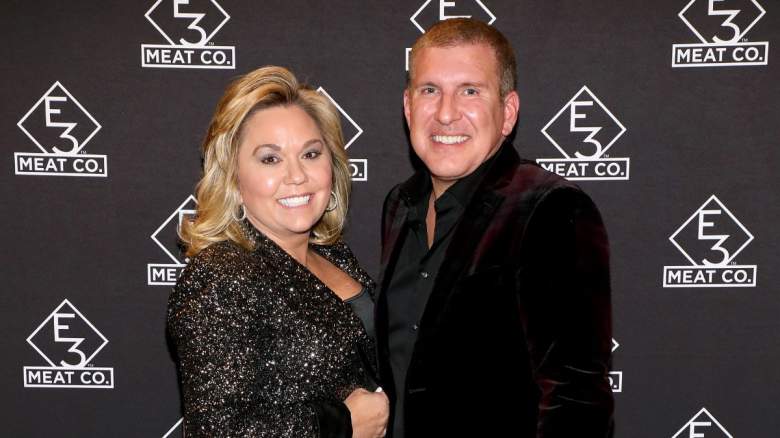 Julie Chrisley (L) and Todd Chrisley attend the grand opening of E3 Chophouse Nashville