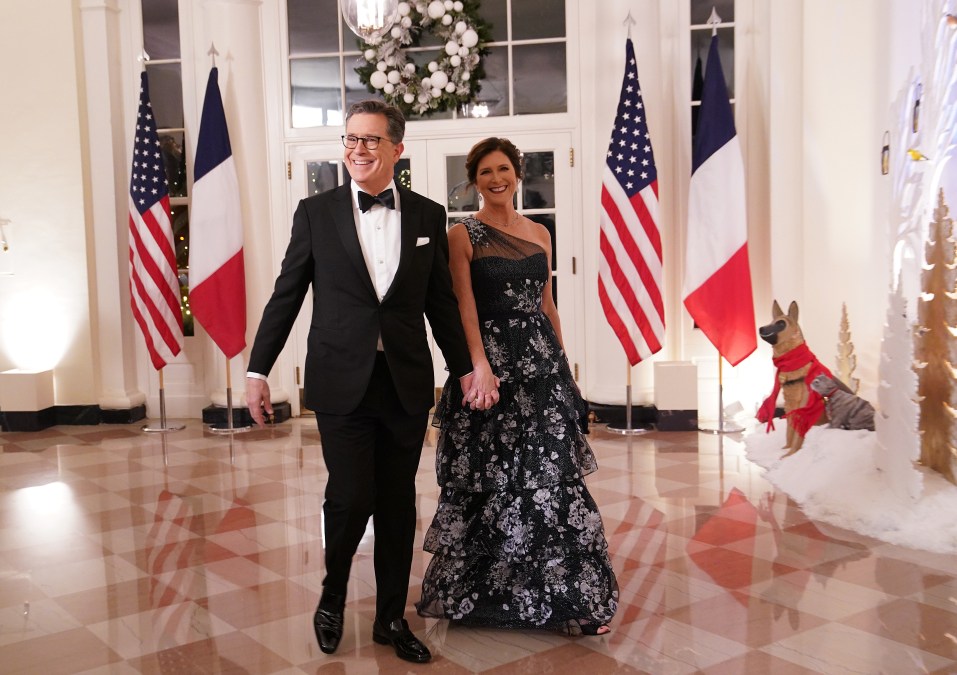 Comedian Stephen Colbert and his wife Evelyn McGee-Colbert 