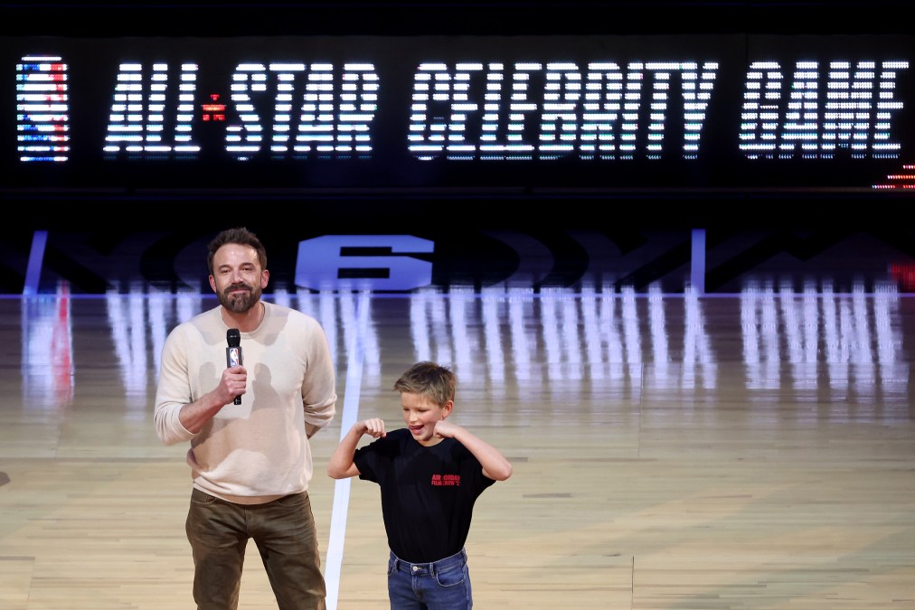 Actor Ben Affleck and son Samuel Garner 