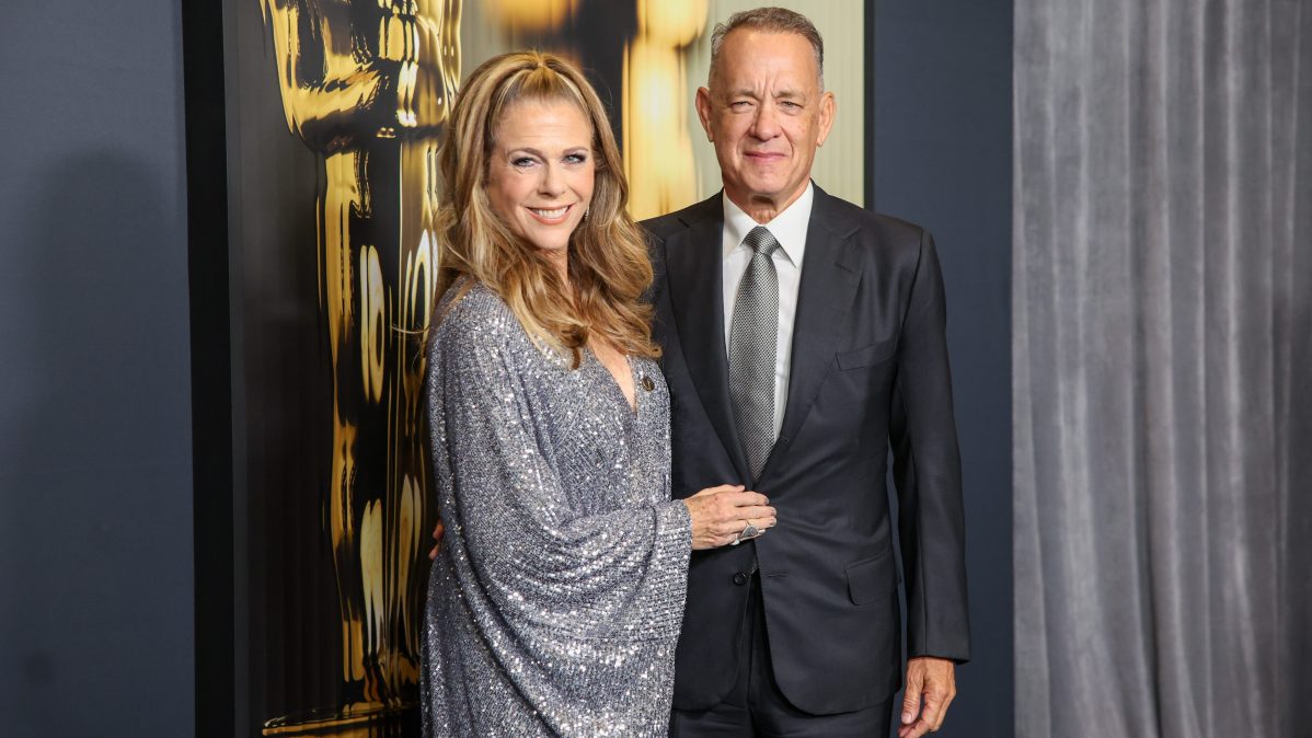 Tom Hanks with his wife, actress Rita Wilson, at the 15th Annual Governors Awards in 2024