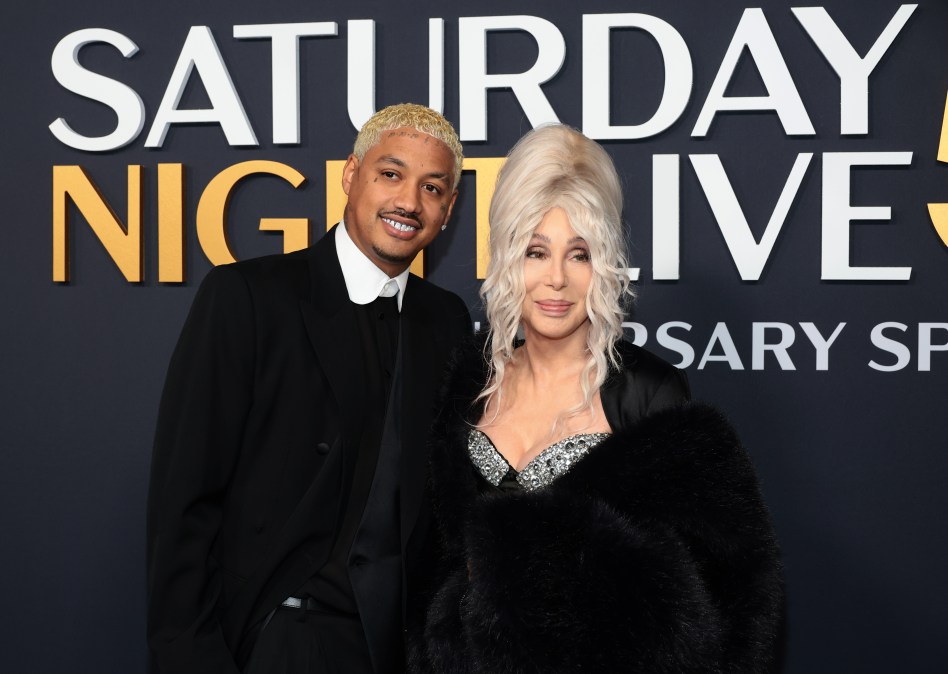 Alexander Edwards and Cher attend SNL50: The Anniversary Special 