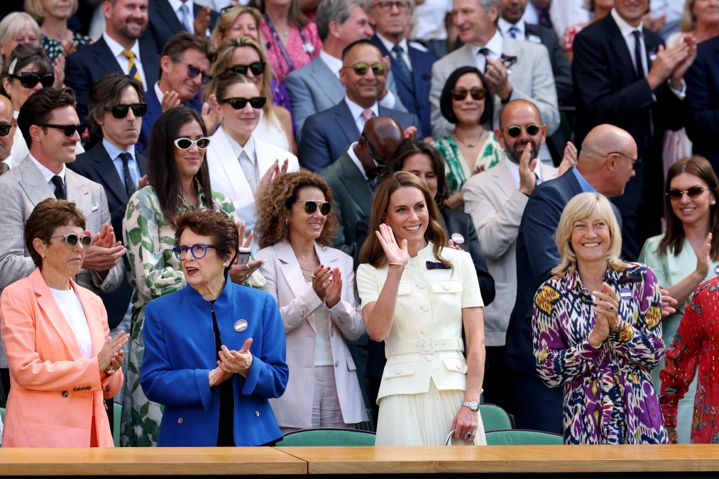 Catherine, Princess of Wales, Patron of The AELTC waves in the Royal Box