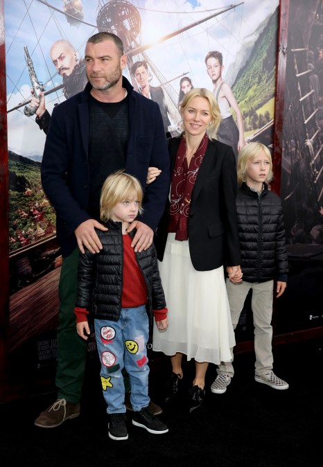 Liev Schreiber, Naomi Watts, Samuel Kai Schreiber and Alexander Pete Schreiber 