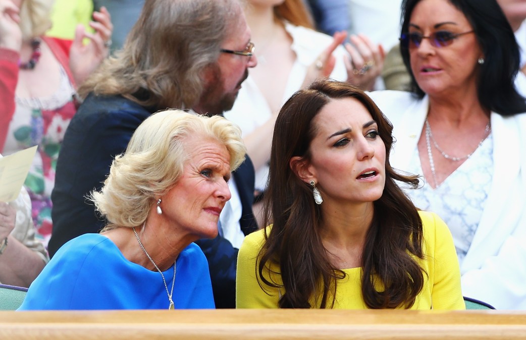 Gill Brook and Kate,  The Dutches of Cambridge watch on from The Royal Box 
