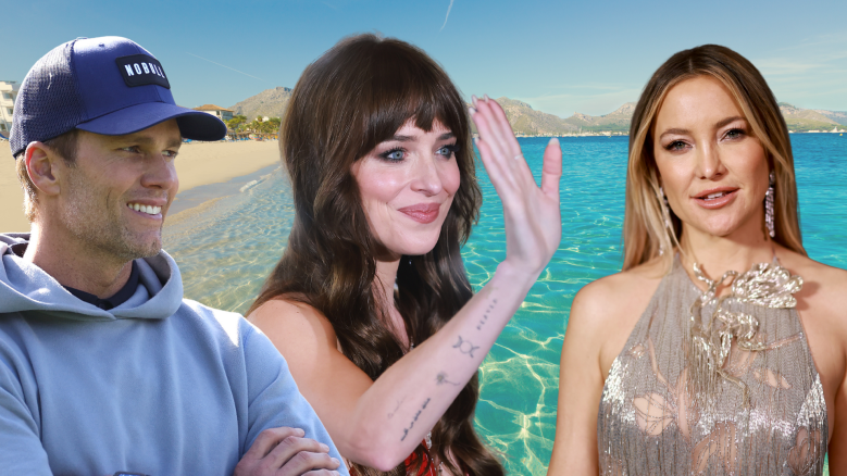 Tom Brady, Kate Hudson and Dakota Johnson in IBIZA
