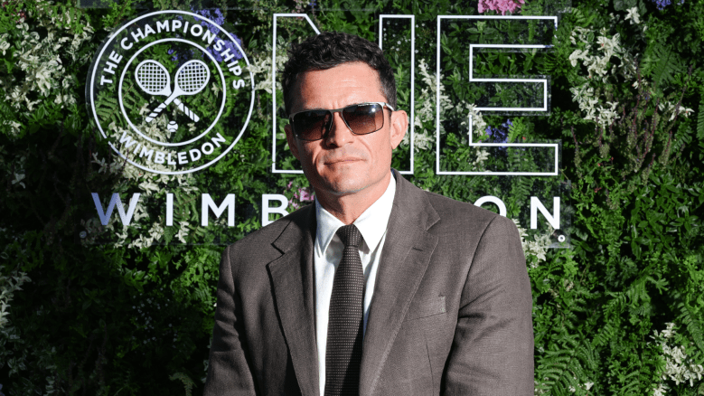 Orlando Bloom in the AELTC's Parkside Suite in No.1 Court at The Championships 2025.
