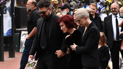 Sharon Osbourne Overcome with Emotion Amid All of the Love at Ozzy’s Funeral [PHOTOS]