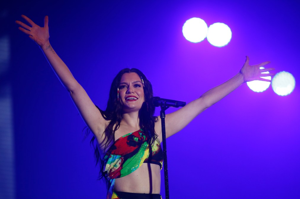 British singer Jessie J performs at Palco Sunset at Cidade do Rock 