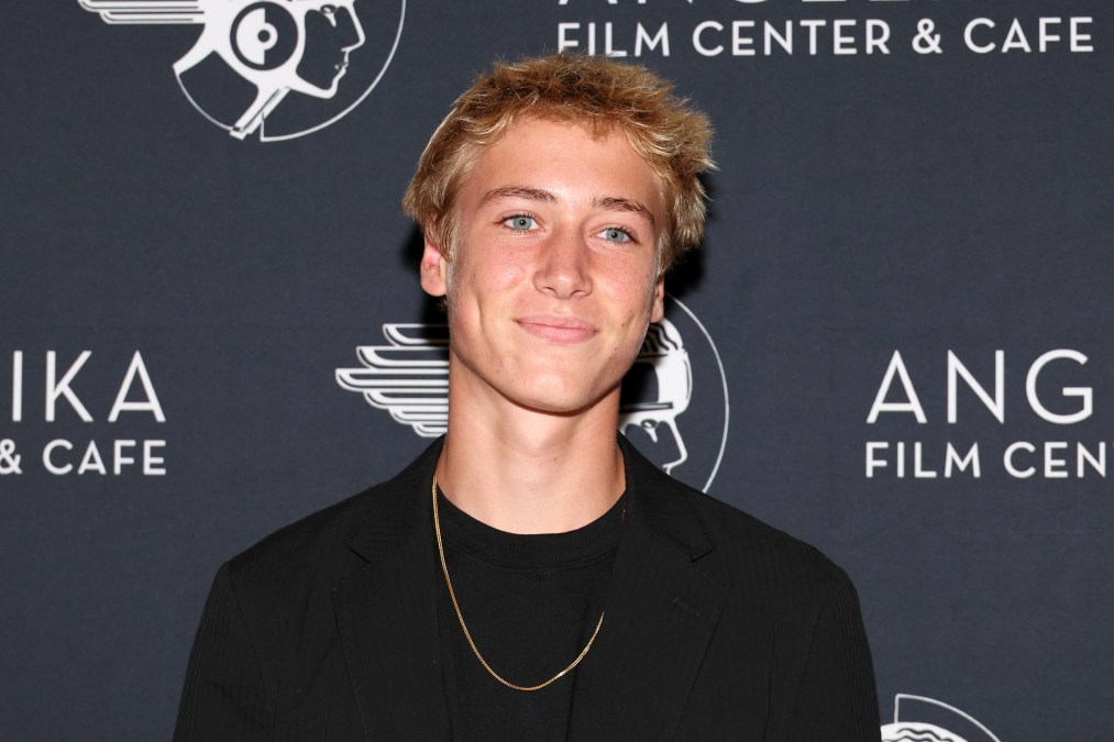 Sasha Schreiber attends the "Across the River and Into the Trees" premiere 