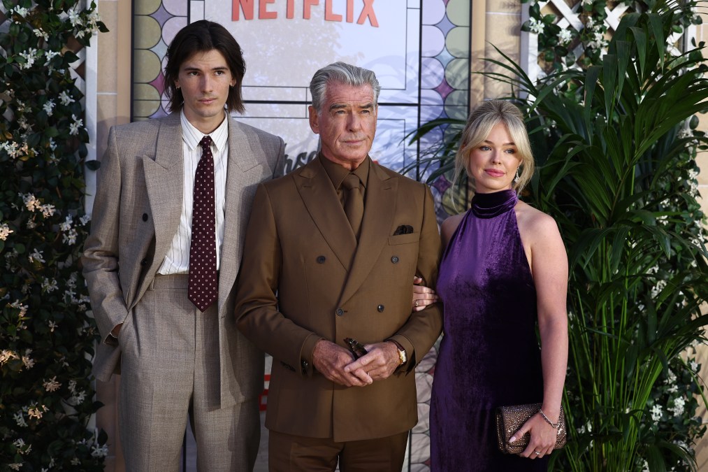 Dylan Brosnan, Pierce Brosnan and Isabella Smith 