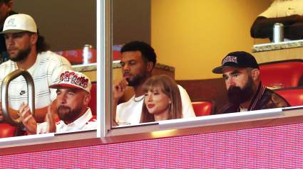 Taylor Swift & Travis Kelce Make First Public Appearance as Engaged Couple: PHOTOS
