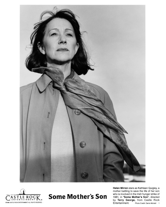 Actress Helen Mirren on set of the movie "Some Mother's Son"