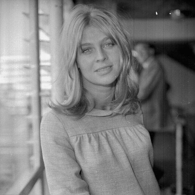 Actress Julie Christie posing for photographers 